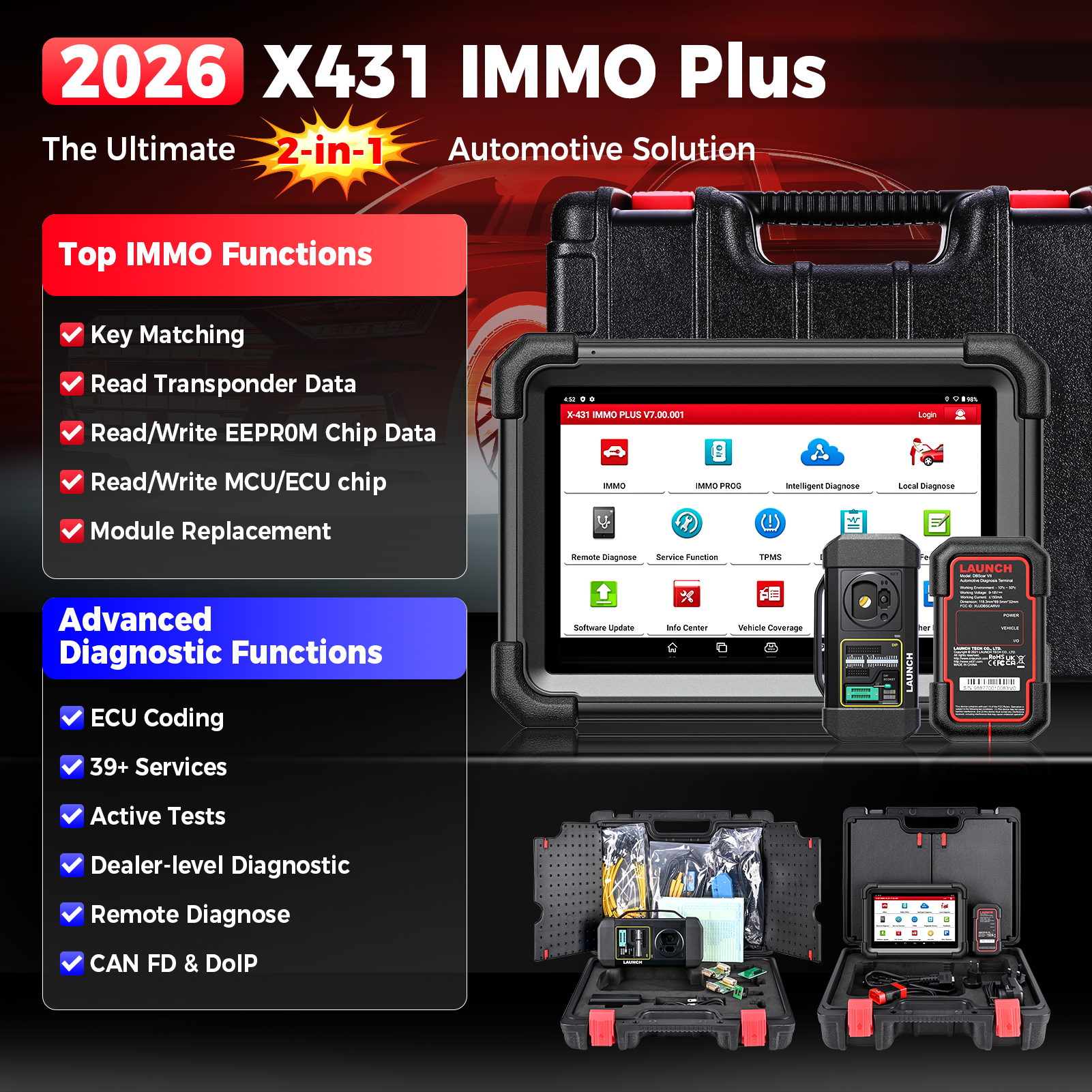 Launch X431 IMMO Plus Diagnosetool