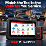 LAUNCH X431 V+ 5.0 PRO3 Bidirectional OBD2 Diagnostic Scanner with Online Coding & Active Tests