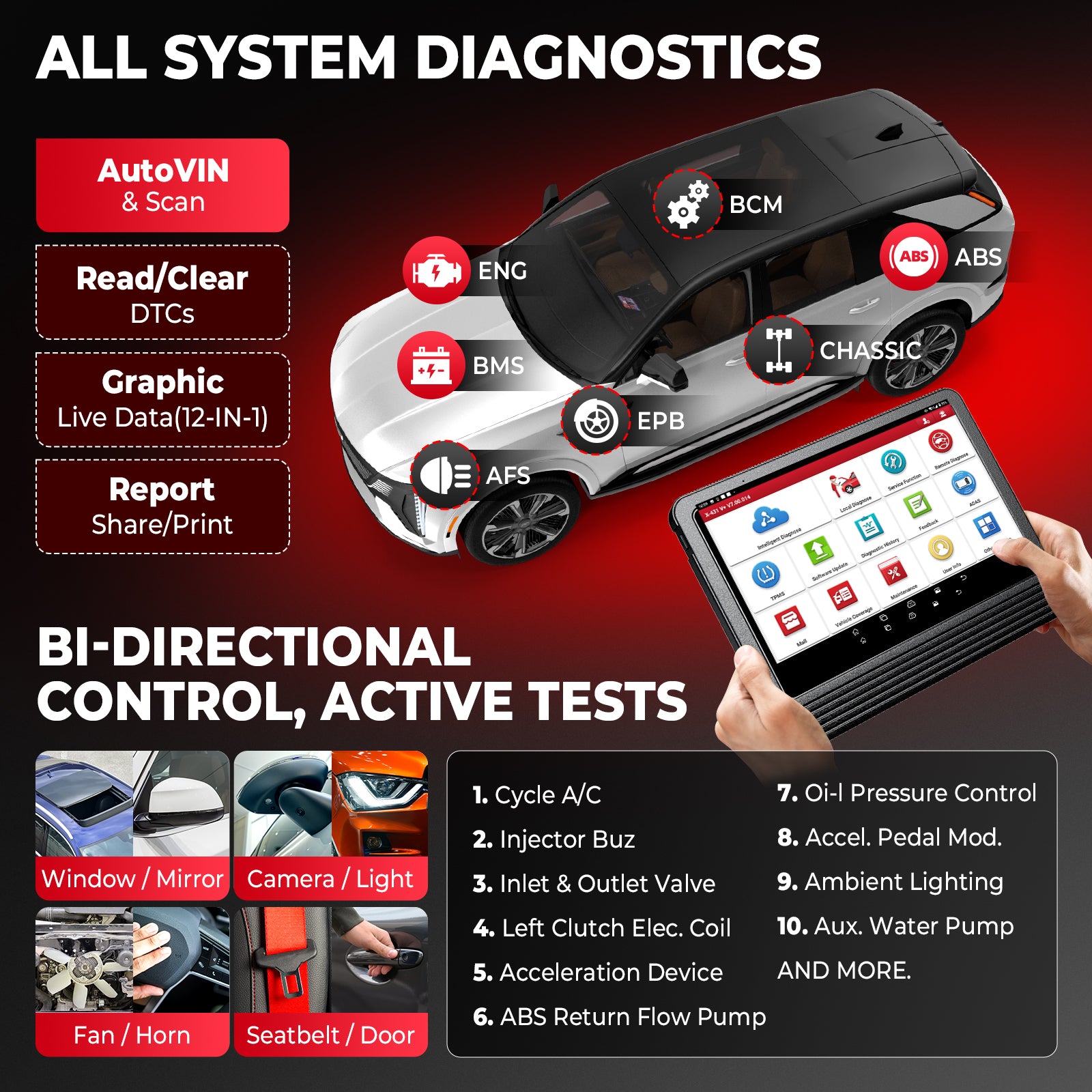 Launch X431 V+ 5.0 PRO3 Bidirektionaler OBD2-Diagnosescanner