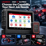 LAUNCH X431 V+ 5.0 PRO3 Bidirectional OBD2 Diagnostic Scanner with Online Coding & Active Tests