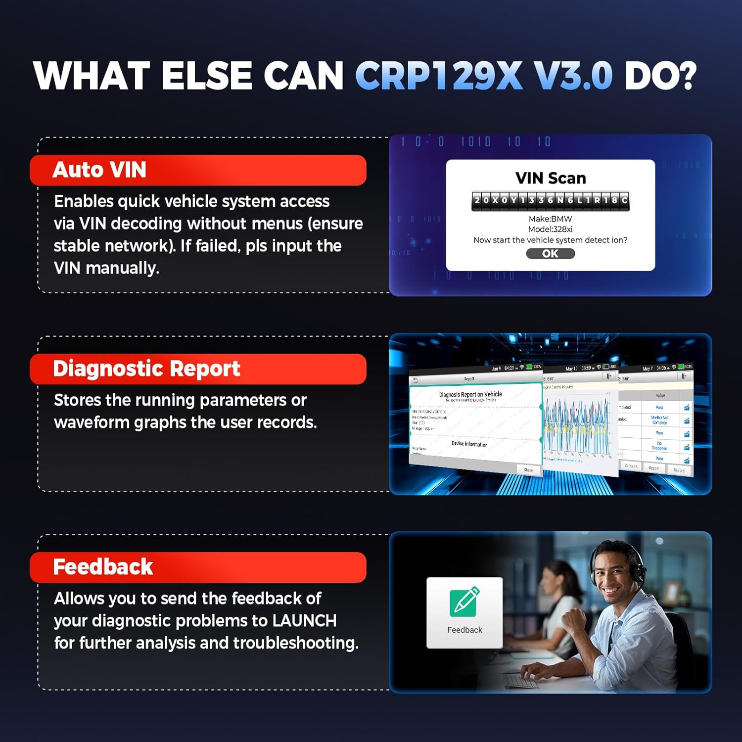 Scanner OBD2 Launch CRP129X V3.0