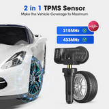 LAUNCH MX Sensor 4Pcs 2-in-1 Programmable Tire Pressure TPMS Wheel Sensor For 315mhz 433mhz