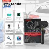 LAUNCH MX Sensor 4Pcs 2-in-1 Programmable Tire Pressure TPMS Wheel Sensor For 315mhz 433mhz