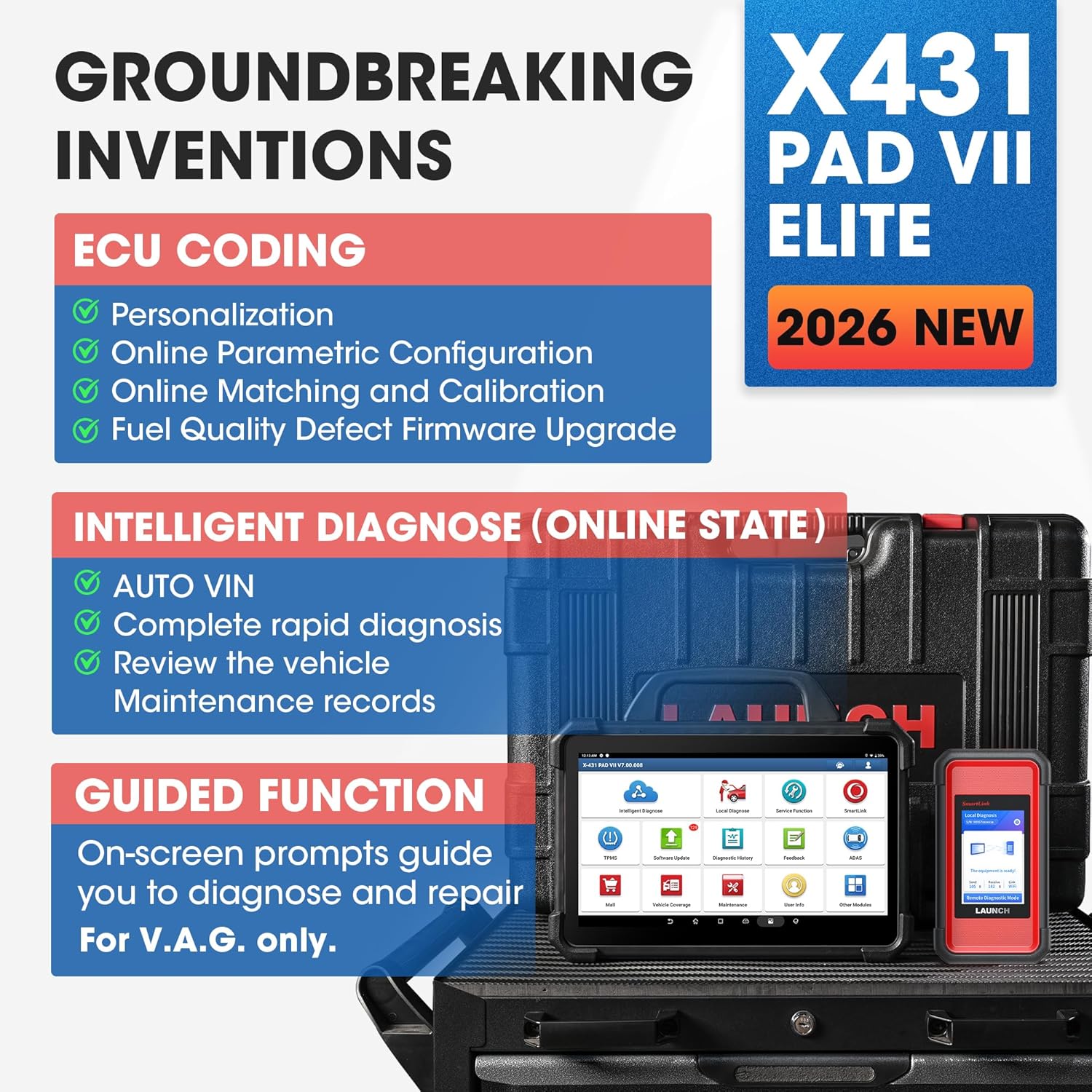 Launch X431 Pad VII Pad7 Elite Diagnosegerät – 2 Jahre kostenlose Updates