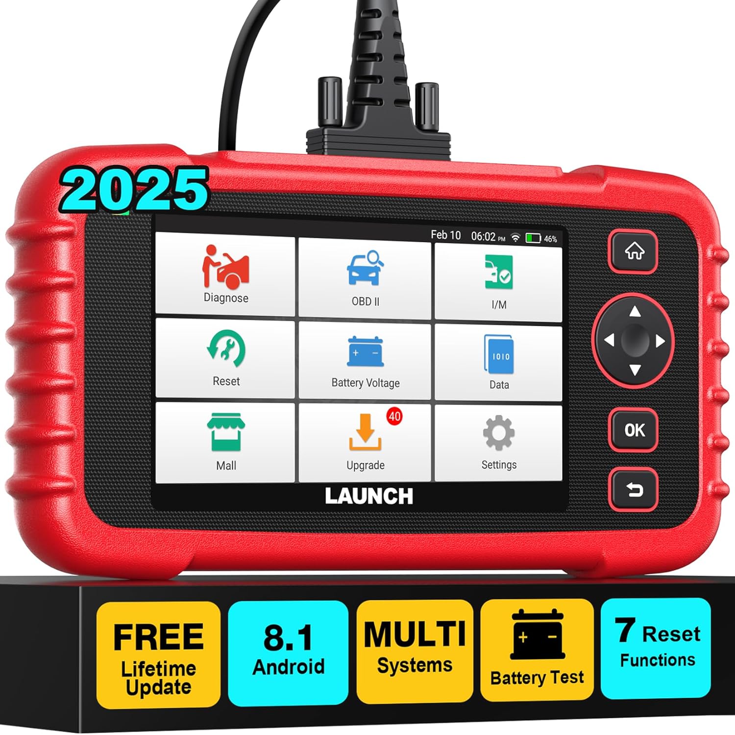 Launch CRP123X Code Reader for Engine Transmission ABS SRS