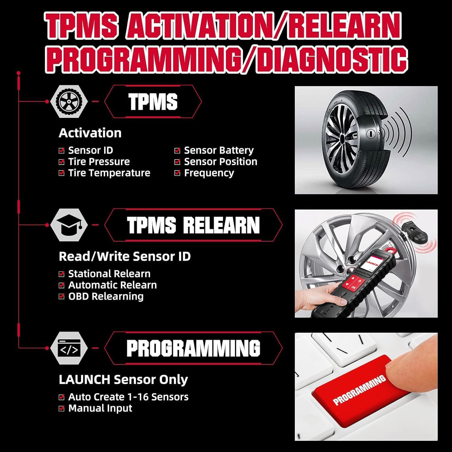 Tpms One Launch X431 i-TPMS TPMS Tire Pressure Detector – Launch X431 EU Store