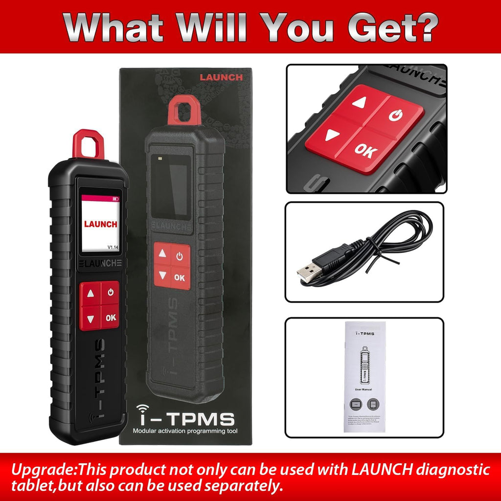 thumbnail image 2 of Launch X431 I-TPMS Tire Pressure Detector – Handheld TPMS Tool, Upgraded From TSGUN – AD184-B 2 of 4