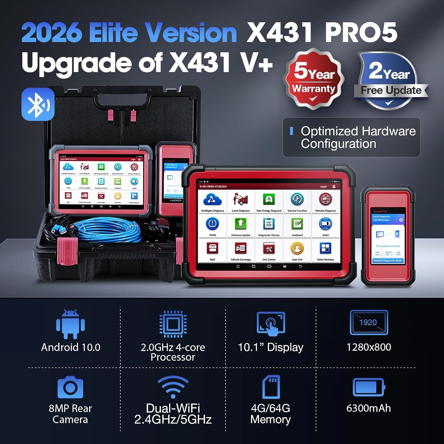 Launch X431 Pro5 Steuergeräte-Programmiergerät und Diagnosescanner 